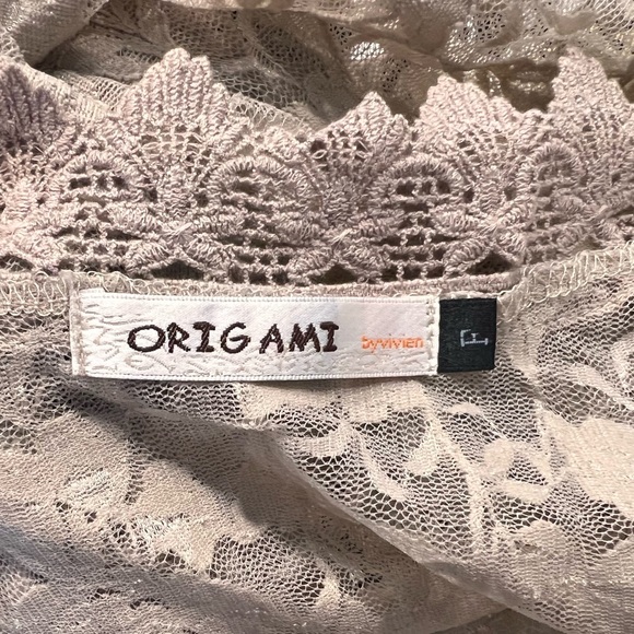 Origami by Vivien Floral Lace Hi Low Duster Boho Fairy Whimsy One Size - Picture 2 of 12